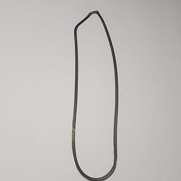 Long Gold Tone Herringbone Snake Chain Necklace Mens Womens Unisex - Picture 1 of 4